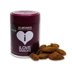Smoked Almonds Tin - Nutritious Vegan Snack, Protein Rich