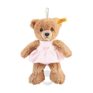 Steiff 239540 Sleep Well Bear Music Box Pink Plush Teddy for Baby