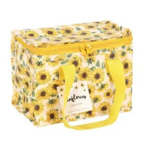 Sunflower Print Lunch Bag - Floral Insulated Lunch Bag