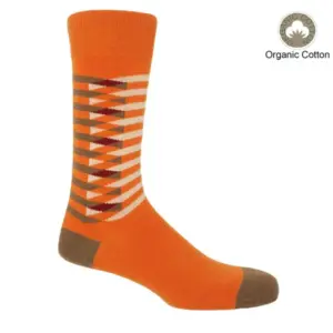 Smart & Stylish Men's Organic Cotton Orange Socks - Eco-Friendly