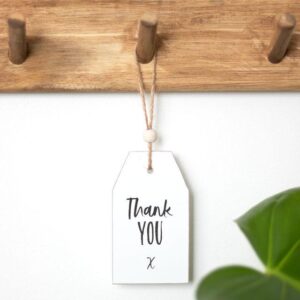 Thank You Hanging Sentiment Sign - Express Gratitude
