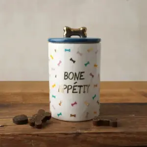 Top Dog 'bone Appetit' Ceramic Treat Jar for Fresh Treats