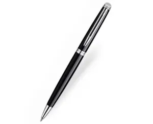 Waterman Hemisphere Black Chrome Trim Ballpoint Pen