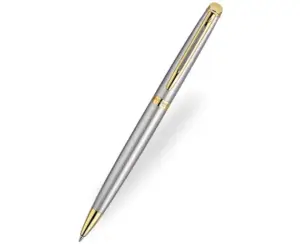 Waterman Hemisphere Stainless Steel Gold Trim Ballpoint Pen