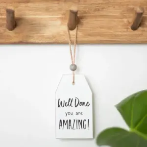 'Well Done' Hanging Sentiment Sign for Celebrations