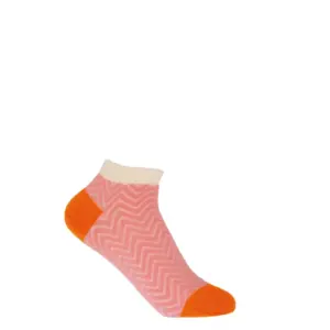 Peper Harrow Bright & Colourful Women's Luxury Pink Trainer Socks