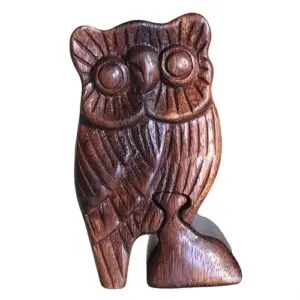 Bali Magic Box - Fun Wooden Owl Puzzle Box Gift