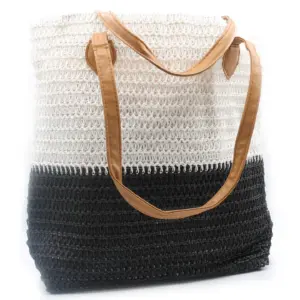 Back to the Bazaar Bag - Stylish Black & White Tote Bag