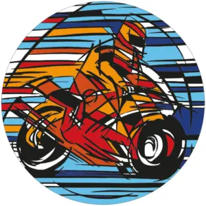 Motorbike Themed Coaster Set - Enhance Your Table Style