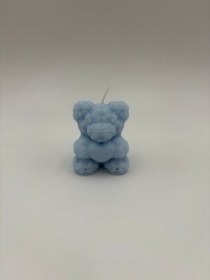 Mini Baby Bear Candle Light Blue