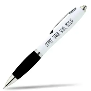 Teacher Pen Gift - Coffee, Teach, Wine, Repeat Gift Pen