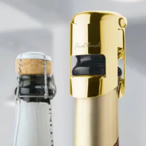 Champagne Bottle Stopper - Keep Your Bubbles Fresh Longer Brass