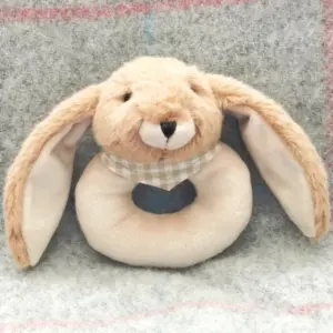 Cute Bunny Soft Baby Rattle Toy - Brown for Infants