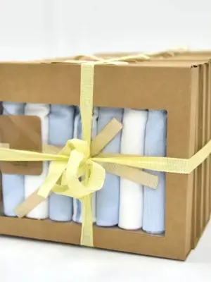 Cotton 7 Handkerchief Baby Craft Gift Box for Kids