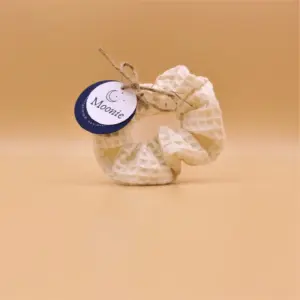 Cream Cotton Hair Scrunchie - Eco-Friendly & Stylish Accessory Cream
