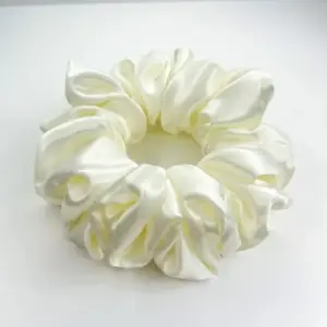 Cream Satin Scrunchie - Style and Hair Care Essential