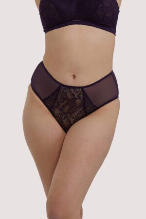 Emma Vine Purple High Waist Brief | UK 8 | Deja Day