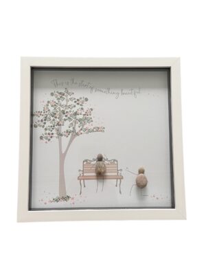Something Beautiful Engagement Pebble Artwork for Your Home