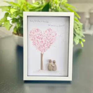 Love Themed Pebble Artwork - Perfect Gift Idea