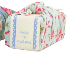 Turquoise Floral Fabric Wrapped Soap for Freshness