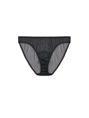 Fleur Du Jour Black Mesh Brief