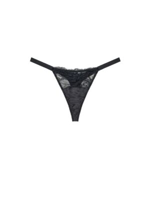 Signature Black Silk Thong