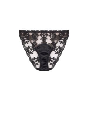Onyx Black Embroidered Brief