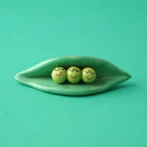 Three Peas in a Pod Ornament - Cute Glass Keepsake Gift