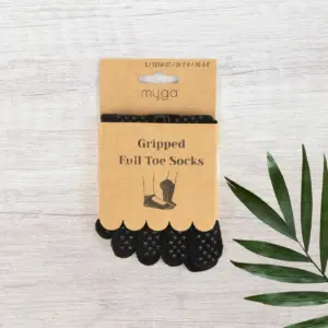 Gripped Full Toe Yoga Socks - Enhanced Stability & Comfort