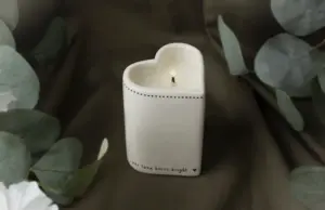 Send With Love Heart Shaped Vanilla Candle for Special Moments