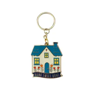 Key Ring - 'Home Sweet Home' Enamel Key Ring for Homeowners