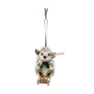 Steiff 684135 Sledding Hedgehog Ornament Mohair Limited Edition