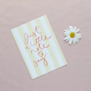 Just A Little Note Deckchair Stripe Postcard - Shop Now!