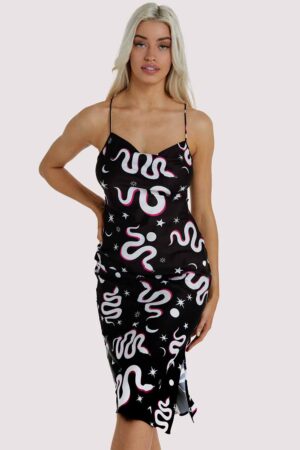 Black Moon Snake Dress | UK 12 | Kilo Brava
