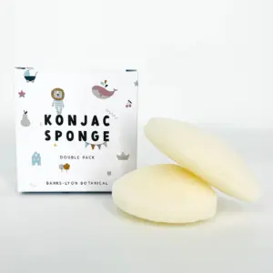 Soft Baby Konjac Sponge - Gentle Care for Infants | Double Pack