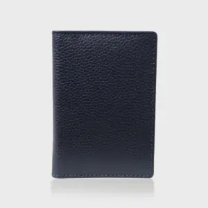 Pebble Grain Leather Passport Holder - Stylish & Durable Design