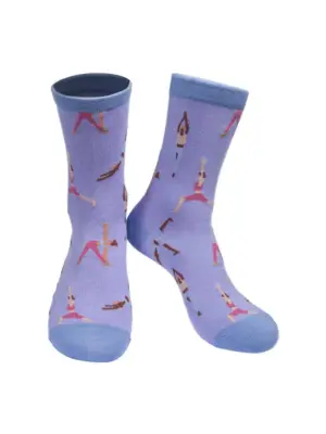 Lilac Yoga Bamboo Mix Socks for Comfort & Style