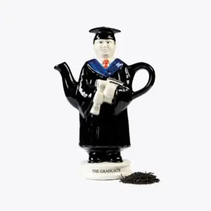 Male Graduate Teacup Figurine - Handmade Collectible Gift