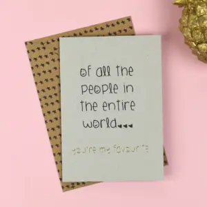 Of All The People In The World Greetings Card - Beautiful Design