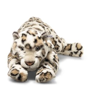 Steiff 061691 Pardy Snow Leopard Cuddly Plush Lying Soft Toy