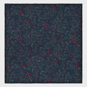 Heritage Print Rutland Pocket Square Navy