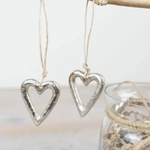 Raw Silver Heart, 12cm - Stylish Home Decor Accessory