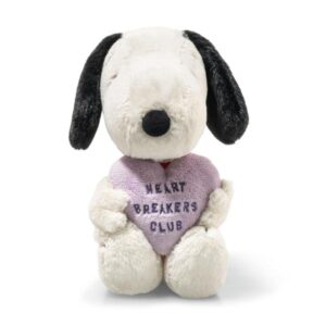 Steiff 024450 Snoopy Heartbreakers Club Plush Soft Toy Holding Heart