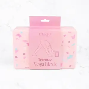 Terrazzo Yoga Block for Enhanced Balance and Comfort