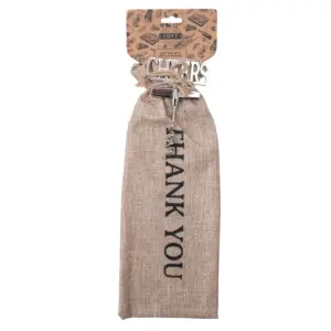 Thank you gift bag with bottle opener - Smart Hessian Set