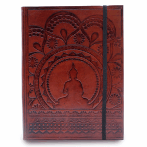 Tibetan Mandala Notebook: Elegant Leather Bound Design