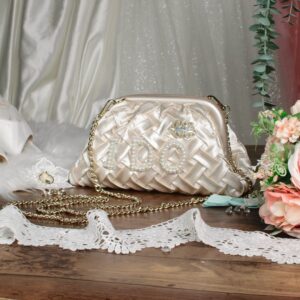 Classy and Stylish 'I do' bridal bubble bag in Champagne