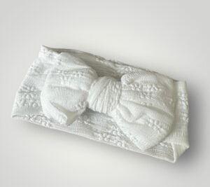 Soft Baby Bow Headband White