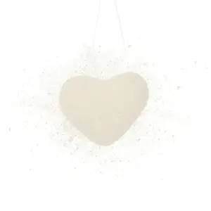 White Loveheart Konjac Sponge - Pure Natural Cleansing Fiber