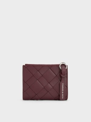 Charles & Keith - Ivette Woven Top-Zip Small Wallet